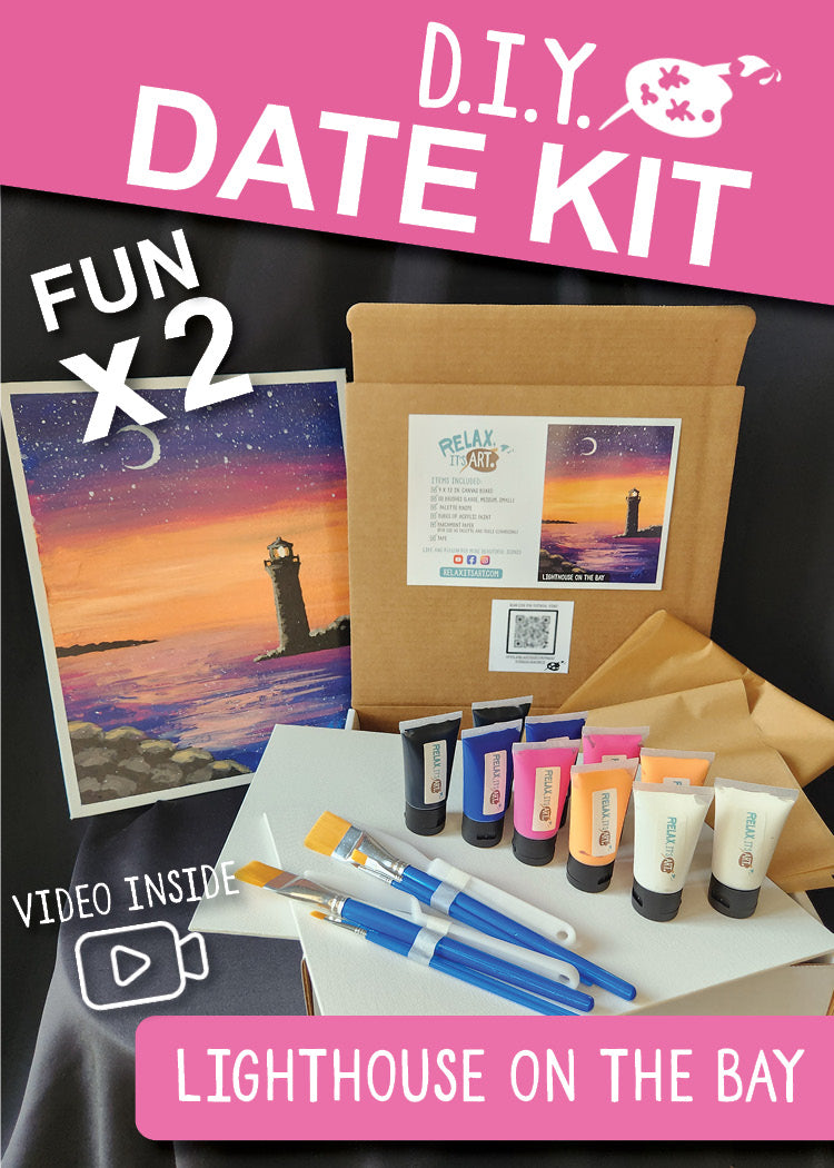 Date Kit - Lighthouse on the Bay - 2 DIY Paint Kits