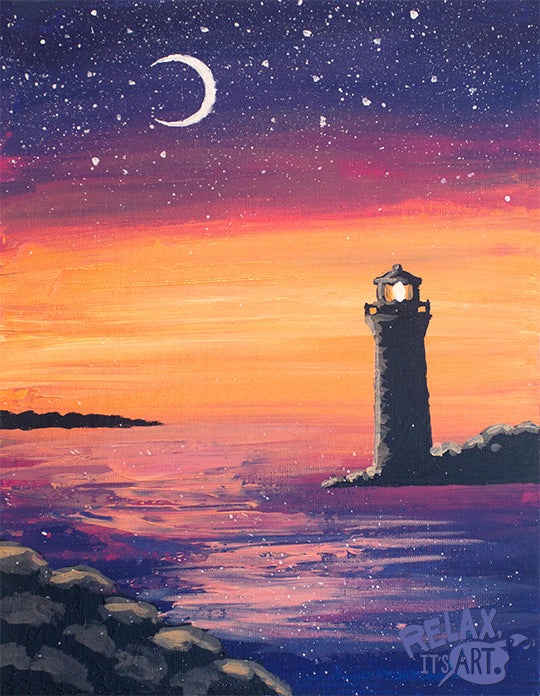 Date Kit - Lighthouse on the Bay - 2 DIY Paint Kits