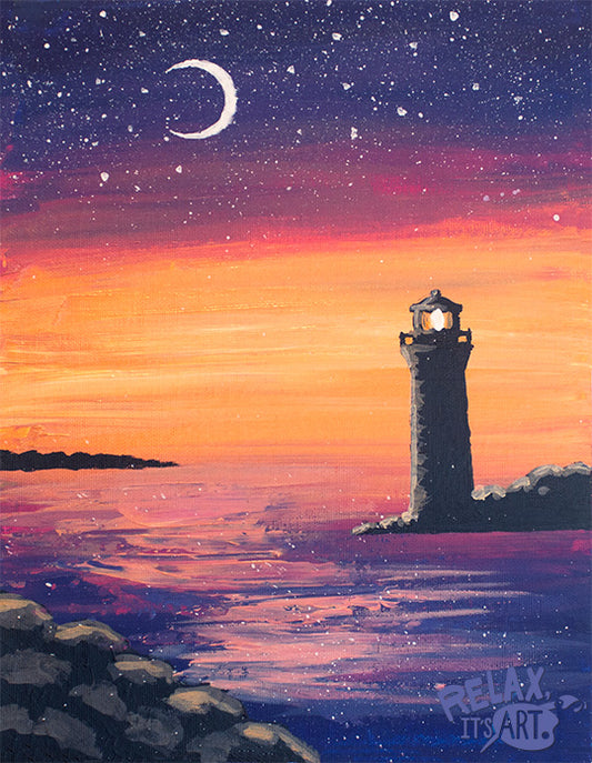 Date Kit - Lighthouse on the Bay - 2 DIY Paint Kits